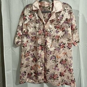 Floral Satin Nightgown